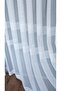 White Stripe Detail Horizontal Stripes 1/3 Tight Pleated Tulle Curtain No Wrinkle Ironing - 5