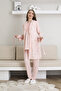 Maternity and Postpartum Pajama and Robe Set / 6-Button Nursing and Modest Pajama Set