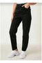 Luise Black Lycra High Waist Mom Jean Trousers - 2