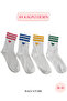 4 Pack Heart Patterned Women's College Socks