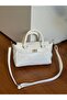 Soft Leather Women's Hand and Shoulder Bag with Lock Detail