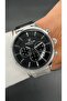 Exclusive Black Silver Color Men's Wristwatch Steel Band 3 Atm Water Resistance - 2