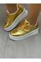 Stylish Evening Dress Gold Color Sneakers Casual and Comfortable Design - 6