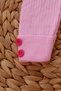 Button Detailed Ribbed Knitwear Leggings Pink Color - 6