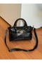 Soft Leather Women's Hand and Shoulder Bag with Lock Detail