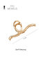 Women's Gold Gold Color Shiny Wavy Premium Buckle - 4