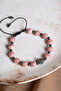 Certified Rhodochrosite Hematite Natural Stone Silver Apparatus Adjustable Bracelet - 3