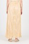Light Beige Elastic Waist Wrinkled Fabric Skirt 3483 - 5
