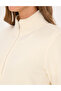 Ecru Comfort Fit Zippered Fleece Sweatshirt 50316333-Vr019 - 7