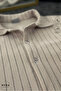 Men's Crepe Fabric Striped Lycra Oversize Long Sleeve Shirt with Pockets Elastic Waist Lace-Up Trousers Set - 2