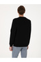 Black 3 Thread Regular Fit Crew Neck Basic Sweatshirt 50314978-Vr046 - 5