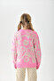 Flower Patterned Girl's Sweater Knitwear - 4