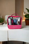 Pvc Transparent Travel Makeup Cosmetic Bag Pink - 3