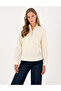 Ecru Comfort Fit Zippered Fleece Sweatshirt 50316333-Vr019