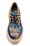 Women's Vegan Leather Blue Casual Shoes - Meow Attack Design - 5