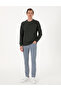Dark Green 2 Thread Regular Fit Crew Neck Basic Sweatshirt 50314054-Vr079 - 4