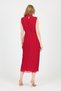 Red Chiffon Sleeveless Pleated Waist Tie Midi Dress 118 - 5