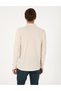 Beige Slim Fit Non-Curling Polo Neck Basic Pique Sweatshirt 50314048-VR011 - 5