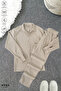 Men's Crepe Fabric Striped Lycra Oversize Long Sleeve Shirt with Pockets Elastic Waist Lace-Up Trousers Set