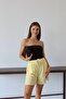 Women's Shorts with Muslin Pockets Yellow (100% Cotton) - 3