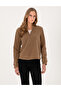 Camel Comfort Fit Zippered Fleece Sweatshirt 50316333-Vr015 - 3