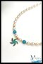 Spiral Figured Pearl Necklace |   Turquoise Stone |   Women's Jewelry Accessory |   Elegant and Minimal Design