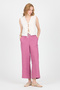Rose Cotton Elastic Waist Wide Leg Trousers 4657 - 7