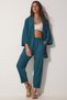 Knitted Kimono Pants Set Lby0001 Emerald Green - 3