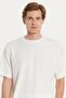 Men's Oversize Wide Cut Elastic Waist Lace-Up Crew Neck Ecru Tracksuit Set - 2