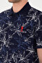 Men's Regular Fit Polo Neck Navy Blue T-Shirt 50300401-Vr033 - 7
