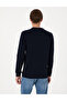 Navy Blue 2 Thread Regular Fit Crew Neck Basic Sweatshirt 50314054-Vr033 - 5