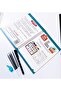 Math Magic Writing Set Erasable Embossed Groove Notebook Writing Teach 1 Book+1 Pen+5 Refills - 3