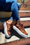Lace-Up Women's Sneakers Tan