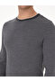 Light Gray Melange Slim Fit Crew Neck Wool Blend Sweater 50315712-Vr091 - 7