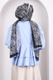Baby Blue Front Tie Layered Kimono - 4
