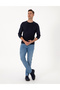 Navy Blue Slim Fit Crew Neck Sweater Sweater 50315717-Vr033 - 4