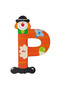 Clown Wooden Letter P - 2