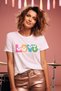 Stil-X "I Love You" Printed Crew Neck 100% Cotton Women's Tshirt, White, Black, Red