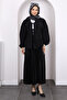 Black Front Tie Layered Kimono - 2
