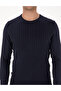 Navy Blue Slim Fit Crew Neck Sweater Sweater 50315717-Vr033 - 6