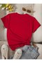 Stil-X "I Love You" Printed Crew Neck 100% Cotton Women's Tshirt, White, Black, Red - 2