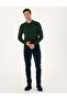 Dark Green Slim Fit Polo Neck Basic Knitwear Sweater 50314189-Vr079 - 4
