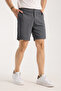 Men's Elastic Waist Buttoned Gabardine Pocket Shorts - 4