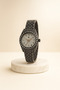 Arabic Numeral Stone Metal Calendar Women's Wrist Watch