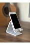Stylish Decorative Desktop Tablet and Phone Stand - Marble White - 2