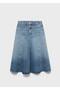 Midi Denim Skirt - 3