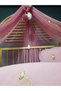 Embroidered Muslin Sleeping Set - 80X120 cm Duvet Cover, Pompom Mosquito Net, Tulle and Apparatus - 6