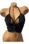 Backless Top, Black, Size M, Polyester - 2