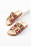 Shoe Boutique Ethnic Stone Adjustable Belted Daily Slippers - 3