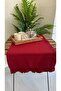 Aura Cotton Stain-Resistant Burgundy Ruffled Runner